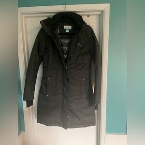 Columbia Women's Dark Grey Long Winter Coat